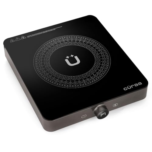 Image of Curaa IndiePro 2100 Watts Induction Cooktop for Indian Kitchens | 6 kV Surge Protection Design for Safety | Rotary Knob control with Timer | Incremental Heat Adjustment | 2 Year Warranty