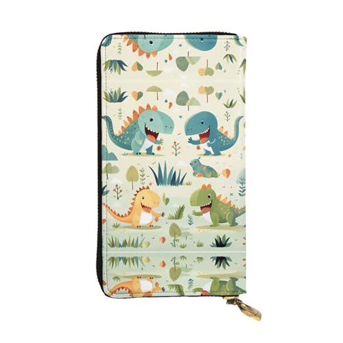 Peluche dinosaure avec pochette longue et portefeuille zippé intégré