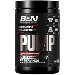 BARE PERFORMANCE NUTRITION, BPN Pump, Pre-Workout Muscle Pump Enhancer w/L-Citrulline, Increased Blood Flow/Oxygen Transport to Muscles, 25 Servings, Blue Raspberry