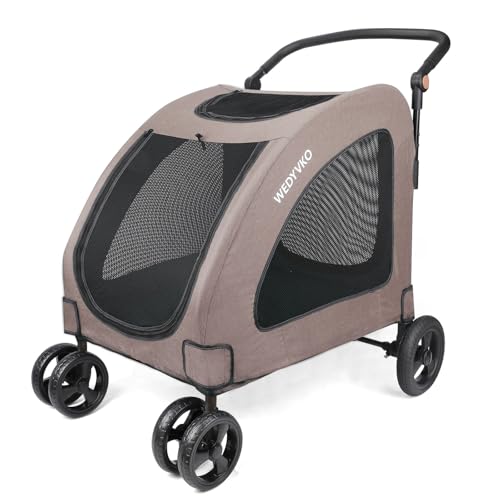 Wedyvko Dog Stroller for Extra Large Dogs, 4 Wheels Dog