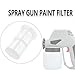 SG Store 10Pcs 50 Mesh Nylon Spray Gun Paint Filters Lobster Pot Filters Suction Feed Gun Strainers Pneumatic Paint Spray Gun Filter White