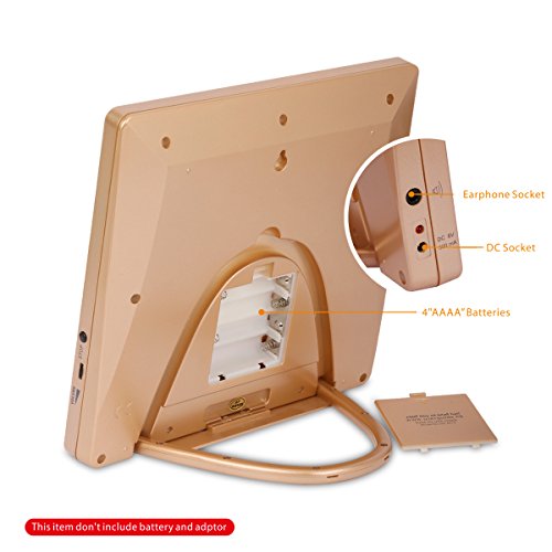 Al-Harameen,Azan Clock/Prayer Times Table Clock/Muslim Digital Alarm,Lcd Ha-4010 (Gold) #TOP3