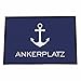 Produktbild 4youDesign XXL Fußmatte -Ankerplatz- 50 x 70 cm, rutschfest, für innen & außen  Geschenkidee zum Einzug, Geschenk zur Bootstaufe