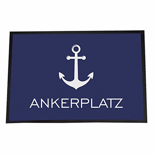 4youDesign XXL Fußmatte -Ankerplatz- 50 x 70 cm, rutschfest, für innen & außen – Geschenkidee...