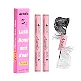 Azenlo 2-Pack Cluster Lash Bond and Seal Glue - Dual-Ended Lash Adhesive for Lash Extensions, Waterproof Latex-Free Strong Hold Lash Glue, All-Day Wear & Effortless Application for DIY Lash Clusters