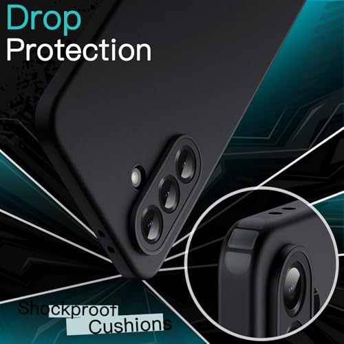 Image of Silicone Back Cover Case for Samsung Galaxy M56 5G|Slim & Anti-Scratch|Camera Protection Back Cover Case for Samsung Galaxy M56 5G -Black
