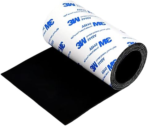 Jayen Non Slip Self Adhesive Silicone Cuttable Furniture Pads, Square, 4x40 inch - Anti-Sliding Anti-Scratch Rubber Floor Protectors for Any Furniture and Appliances, Black