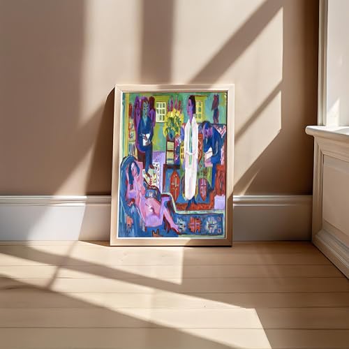 Image of BLINKART Henri Matis Aesthetic Modern Art Walls With Frame | Natural Wood Texture | Living Room Bedroom Office Wall Decoration | Poster Home Decor Frames Wall Bedroom | 12x8 Inches(D242)
