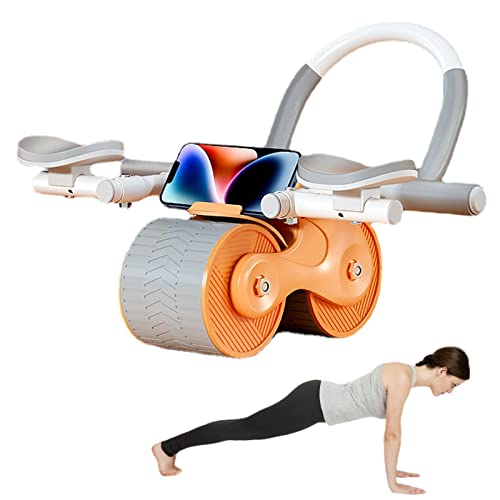 WatSKY ab wheel | Adult Automatic Rebound Household Abdominal Trainer - Non-slip Easy-to-use Fitness Accessories for Beginner Intermediate Bodybuilder Mgichoom