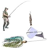 Leurre De Pêche Au Bar – Leurres 14,5 Cm/5,71 Pouces Spinnerbait | Appâts Jig Spinner en Métal Dur, Rayé Brochet, À La Truite Et Doré, Équipement Détai