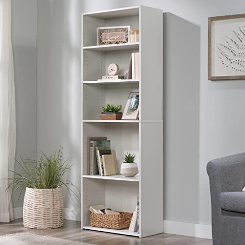 Sauder Beginnings 5-Shelf Bookcase, Soft White Finish #TOP1
