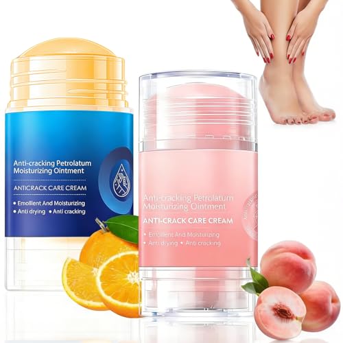 2 Stück Fußcreme Stick mit Urea für Trockene und Rissige Haut, Intensiv-Repair Pflege für Fersen, Hände und Ellbogen, Schnell Einziehende Feuchtigkeitscreme gegen Hornhaut, 40g x 2