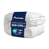 ACCURATEX 450GSM Premium Bettdecke 200x200 cm, warme Winterdecke mit Flauschiger Daunen-Alternative Füllung, weich & atmungsaktiv, allergikerfreundlich (Oeko-TEX), Bettdecken mit Eckbändern, waschbar