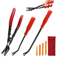 Hebelwerkzeug Auto,7x Auto Demontage Türverkleidung Werkzeug Set,Clip Zangen & Befestigungsentferner,Zierleistenkeile mit Stemmhebel Lösehebel,für KFZ Türverkleidung,Polster,Armaturenbrett