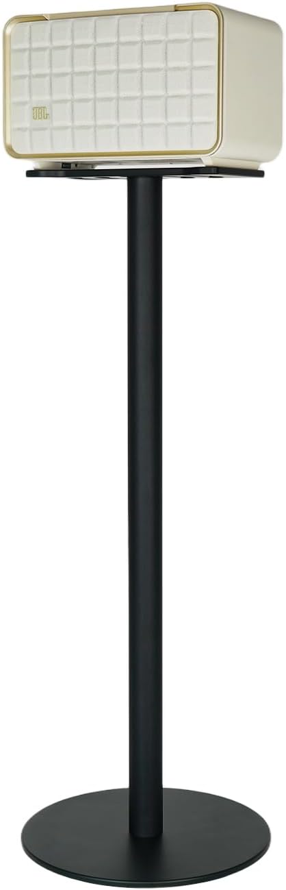 Speaker Stand Compatible with JBL Authentics 500 - Enhance Your Home Audio Experience, The Speaker Stand Design uses Aluminum Alloy as the raw Material and hides the Power Cord (Black)