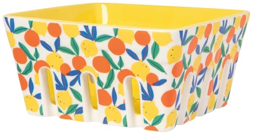 Jubilee Citrus Burst Berry Stoneware Basket Large 5.25 x 5.25 x 2.75in