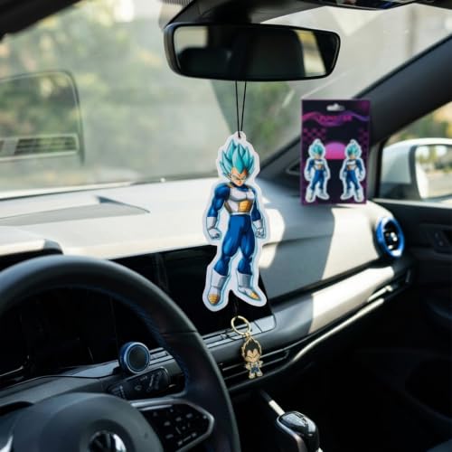 Image of PumpCar car air freshener 2-piece double-sided vegeta Instinct hanging vanilla-scented for rearview mirror Car Interior Accessories Household Gifts Anime Manga Fans Saiyan Prince Truck SUV Home Office