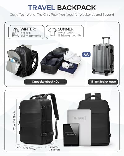 Sac A Dos Sous Vide Voyage : Sac a Dos Voyage Sous Vide Bagage Cabine Avion avec Pompe Bagage à... – Image 6