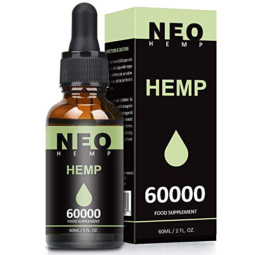 Premium Hemp Natural Oil,High Strength Hemp Pure Oil, Vegan Friendly, Advanced Formula from USA (60000MG/60ML)