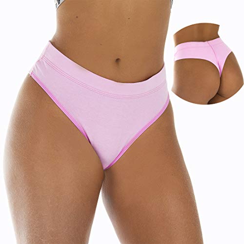 Kit com 20 Calcinhas Cintura Alta Fio Duplo Algodão Lingerie