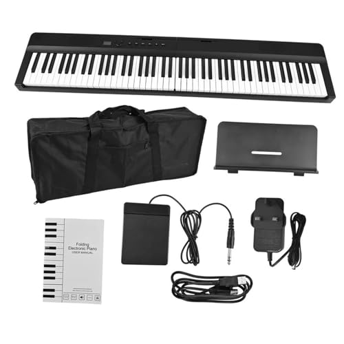 電子ピアノ 折りたたみキーボードピアノ 88鍵 フルサイズ 折りたたみ式電子オルガン ステレオスピーカー内蔵 初心者向け(Converter 1)