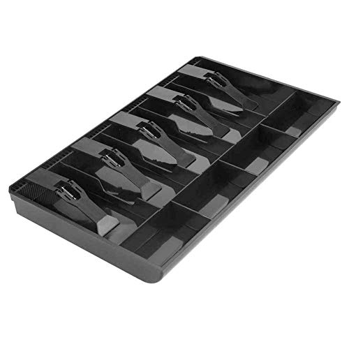 Ekdjkk Cash Money Tray Replacement 5 Bill/ 4 Coin Drawer Register Insert Tray Storage Case With Plastic Clip (Size15.9 X 9.6 X1.38 Inch) #TOP6