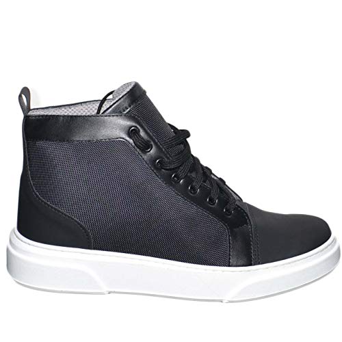 Sneakers Uomo Alta in Vera Pelle gommata, Vitello