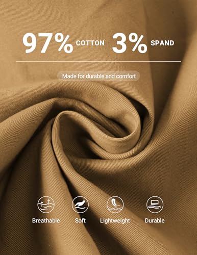 Image of COOFANDY Men's Casual Chino Pants Relaxed Fit Drawstring Elastic Waist Lightweight Pant Twill Pleated Trousers