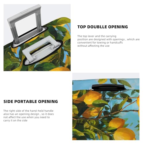 Lemons In The Basket Elastic Travel Luggage Covers Dustproof Scratch-Resistant Suitcase Protector Fit 22-24 Inch3