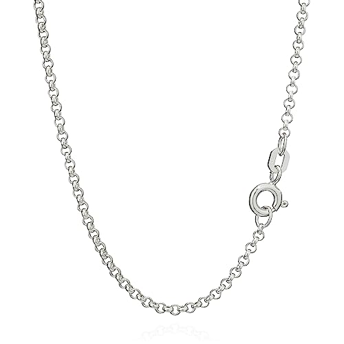 Argent sterling 925 massif pour cette chaîne à maillons ronds NKlaus haut de gamme