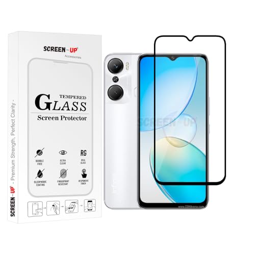 Image of ScreenUp Tempered Glass For Infinix Hot 12 Pro - Ultra Clear, 9H Scratch Resistant, Full Coverage, Easy Install Screen Protector