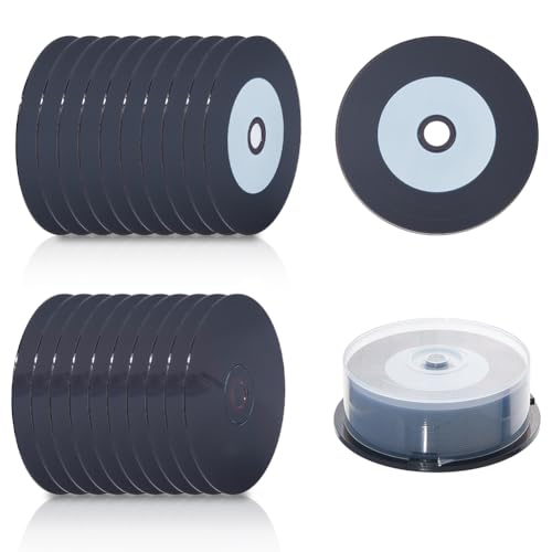 DICOSMETIC Lot de 25 disques de musique vides CD R - Disques vierges - Support inscriptible - 700 Mo de mémoire - 80 minutes - 52 x - Pour données et musique - Noir