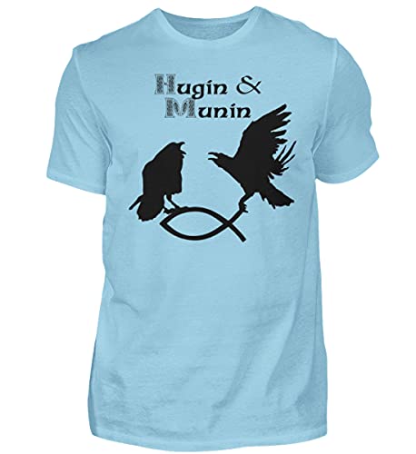 T-shirt homme bleu Hugin Munin XXXL qualite superieure vetement mode