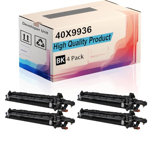 40X9936 Developer Unit Compatible for Lexmark MS911de MX910de MX911dte MX912dxe XM9155 XM9165 Printers, High Yield 100000 Pages, Print More Pages (4 Pack Black)