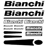 for BIANCHI set Bike stickers frame protector decals (black)