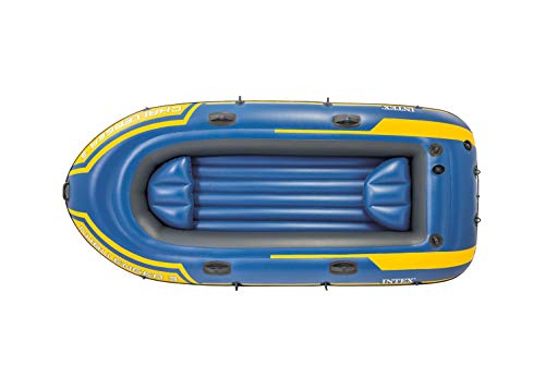 Intex 68370Ep Challenger 3 Inflatable Raft Boat Set With Pump And Oars, Blue #TOP1