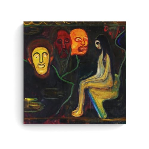 Lámina Edvard Munch Girl And Three Male Heads para renovar paredes vacías