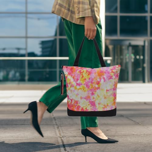 Image of NGIL Medium Top Zipper Closure Canvas Tote Bag with Attached Matching Coin Purse For Moms and Nurses