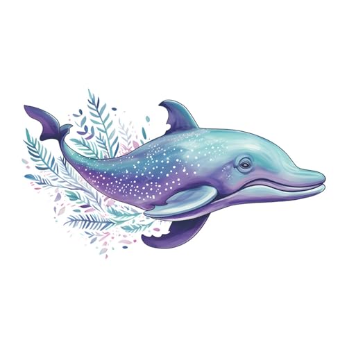 Vinilos Decorativos de Delfines Acuarela en Vinilo PVC