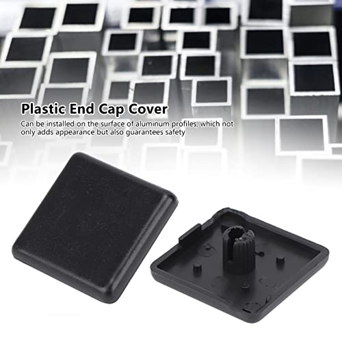 Image of 50Pcs EU Standard Aluminum Profiles End Cap Cover Black Plastic Fasteners Round Plastic Hole Plugs Biscuits Plugs (European Standard 2020)
