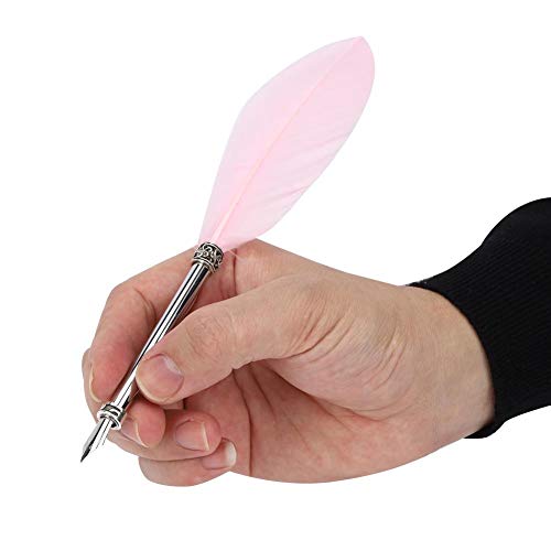 Caneta de pena, Caneta de pena cor-de-rosa do vintage Conjunto de presente de caneta de caneta de me