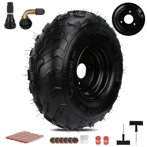 EOPOAYI 16x8-7 Go Kart Tires with Rim 3 lug Replacement