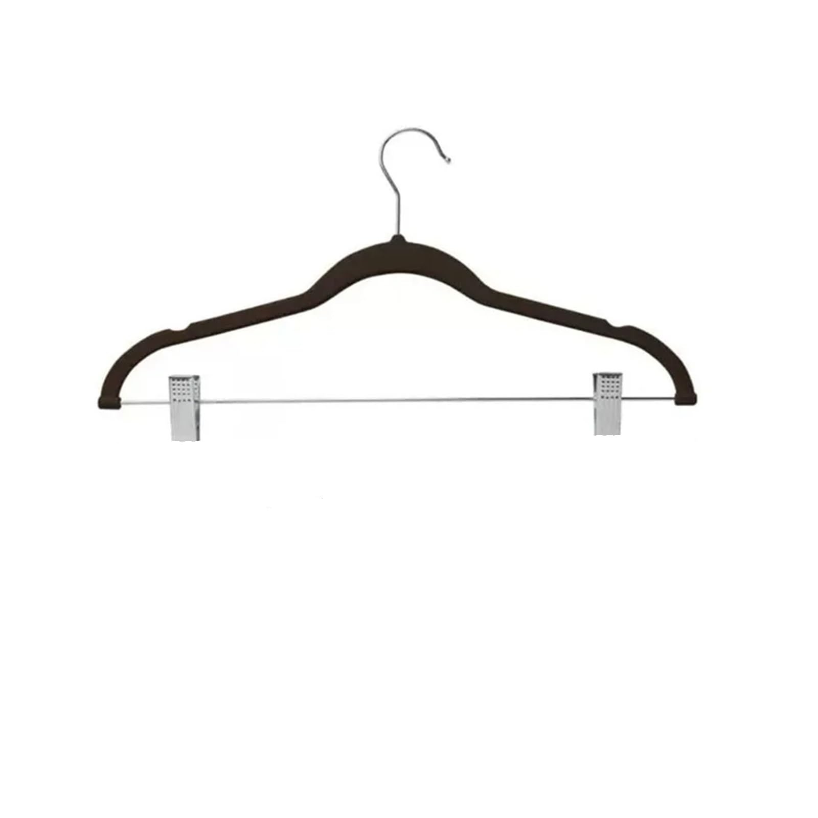 KFGISD, Velvet Trousers Rack Clip Metal Anti-Slip Clothespin Wardrobe Pants Clamp Clothes Hanger Space Saving Room ，Hangers(Black5pcs)