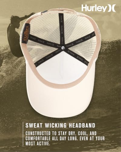 Image of Hurley Men's Trucker Hat - High Icon Snap Back Comfortable Curved Bill with Adjustable Snap Closure - Trucker Hats for Men