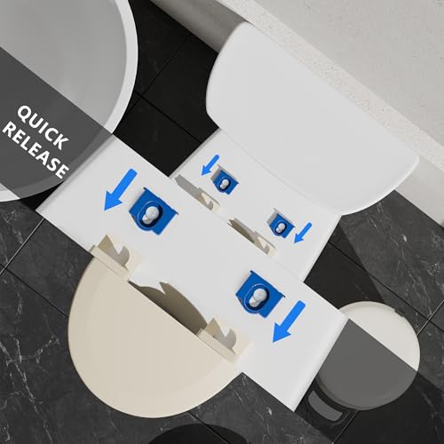 Image of Angol Shiold Slow Close Wood Toilet Seat(Bone, Round 16.5'')