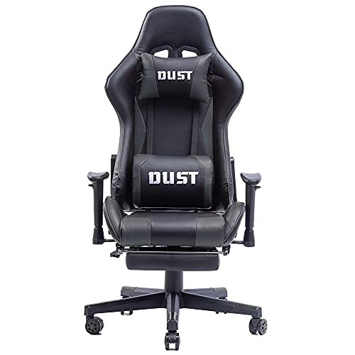 Cadeira Gamer DUST com Apoio para as Pernas Retrátil - Cinza