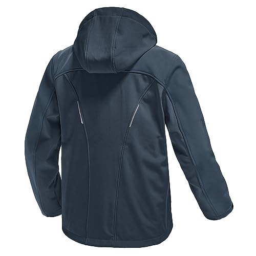 Gopune Men's Lightweight Soft Shell Jacket Fleece Lined Waterproof Hooded Hiking Winter Jacket2