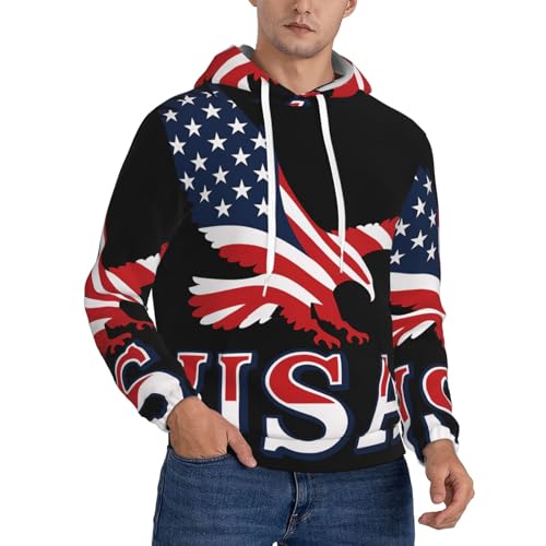 Sweat à capuche homme drapeau USA pour look casual outdoor