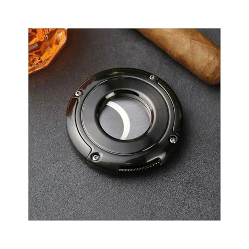 VYSLZ Cigarrskärare runt rostfritt stål blad manuell handhållen ficka rökningstillbehör portabel trimmer verktyg (metall)