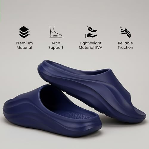 Image of KOBURG Milan Slides for Men| Stylish Trending | Comfortable | Super soft | Lightweight | EVA Sole | Casual Slider | Slippers | Flip Flops for Men KF-484